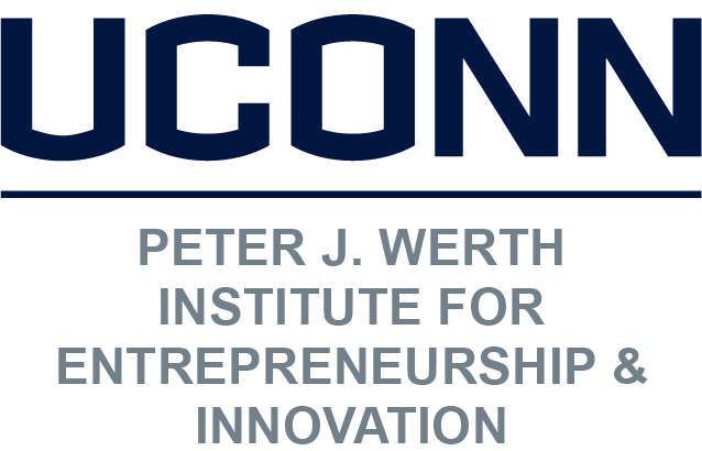 UConn Peter J Werth Institute for Entrepreneurship & Innovation Blue and Grey Logo